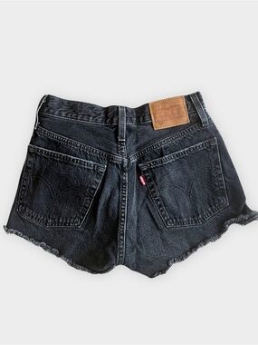 Levi’s 501 Black Cutoff Denim Shorts High Rise W24